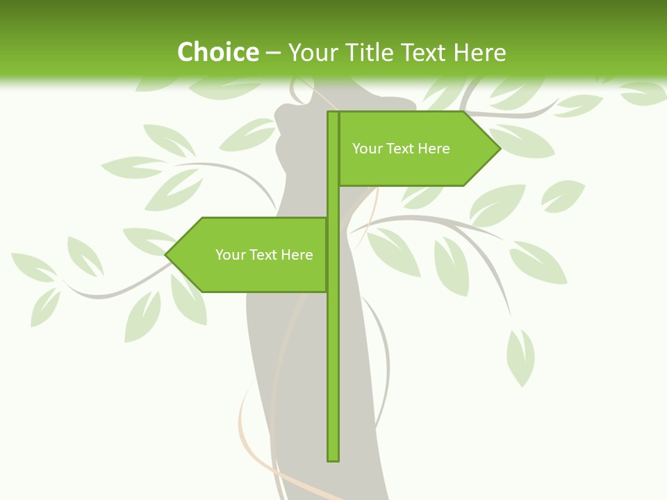 Branch Symbol Leaf PowerPoint Template