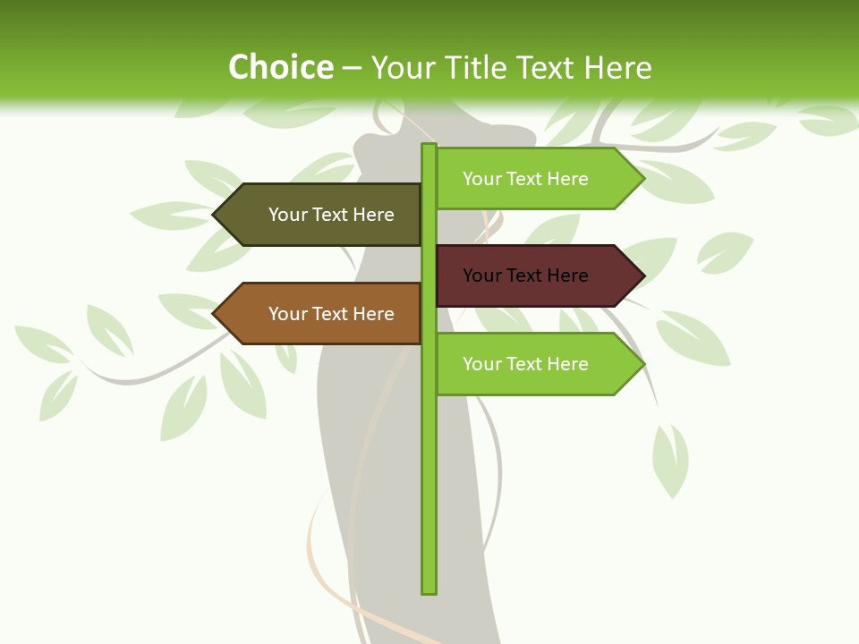 Branch Symbol Leaf PowerPoint Template