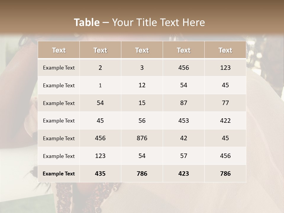 Hair Floor Tropical PowerPoint Template