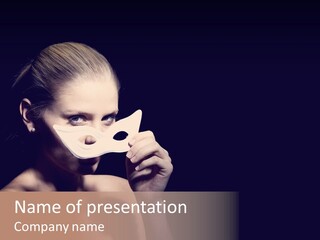 Eyes Haloween Person PowerPoint Template