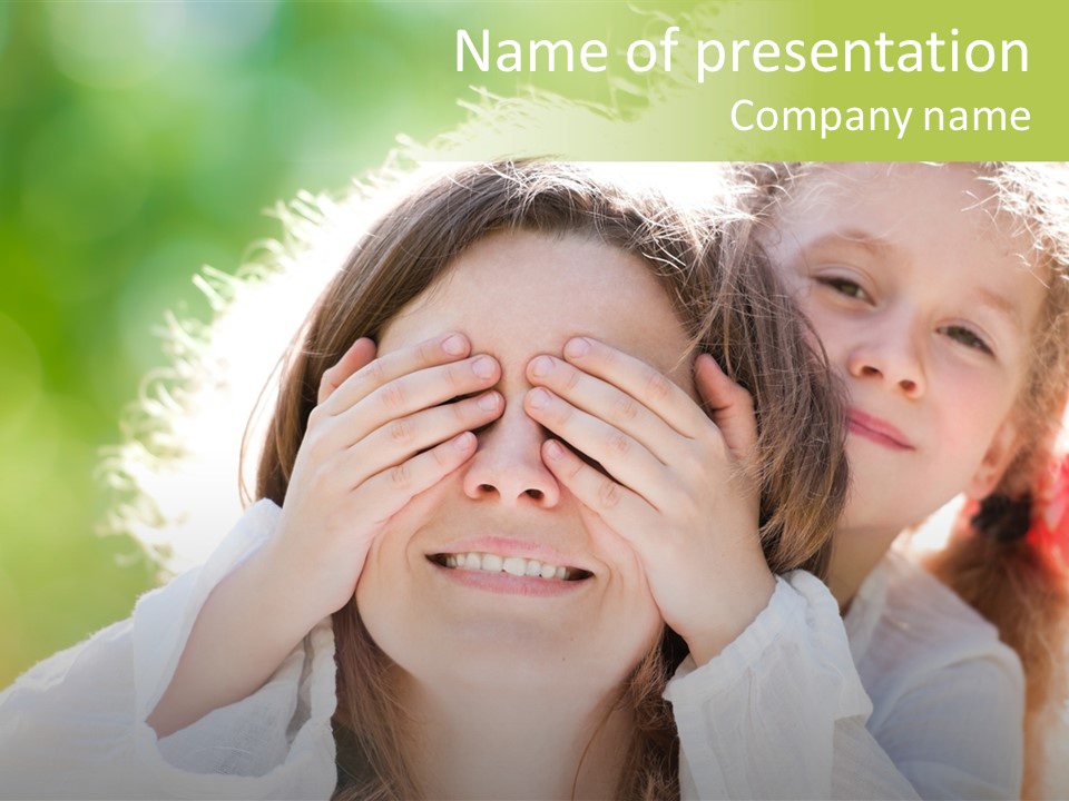 Mum Eye Lifestyle PowerPoint Template