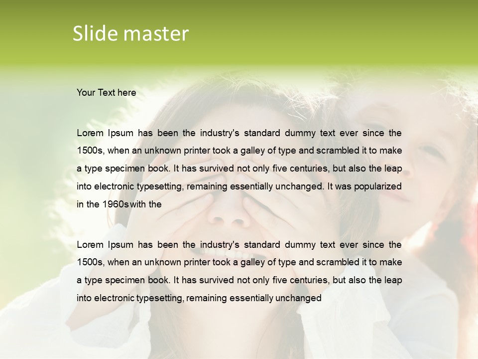 Mum Eye Lifestyle PowerPoint Template