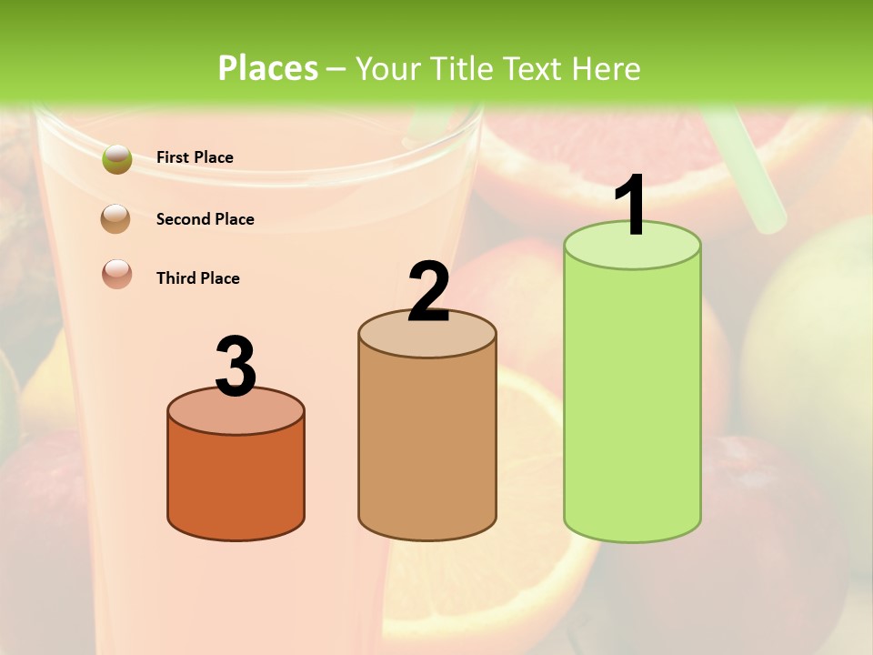White Stack Juice PowerPoint Template