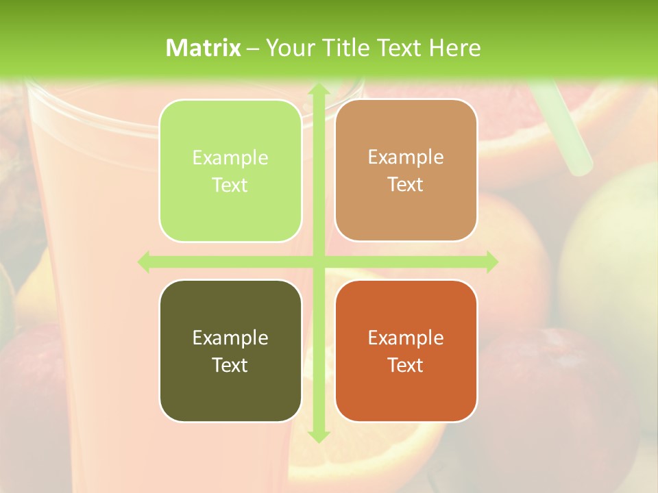 White Stack Juice PowerPoint Template