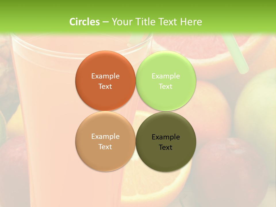 White Stack Juice PowerPoint Template