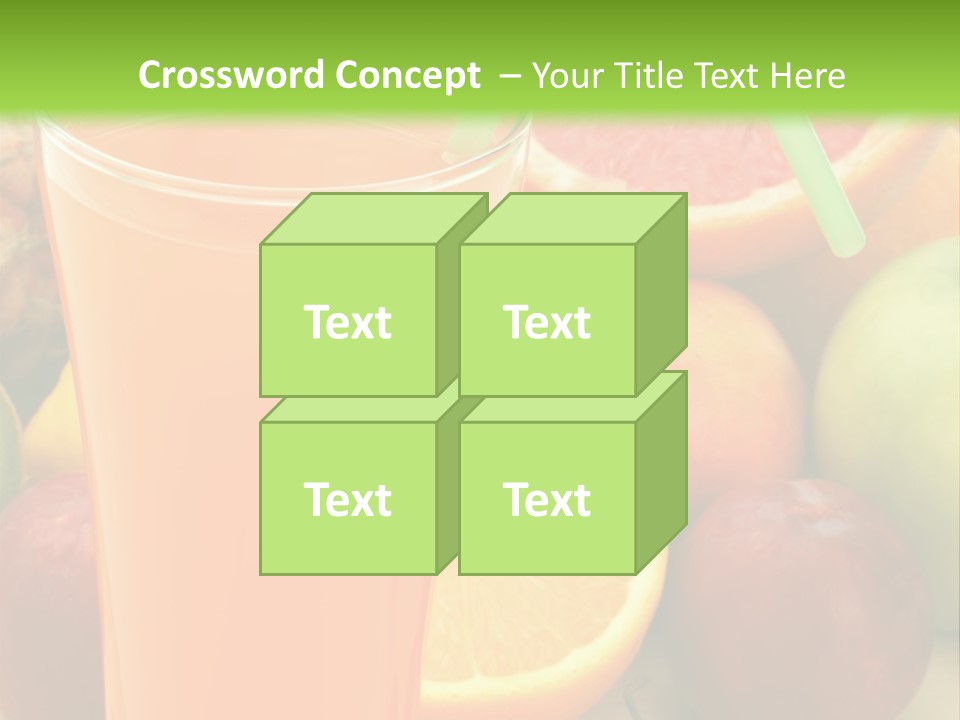 White Stack Juice PowerPoint Template