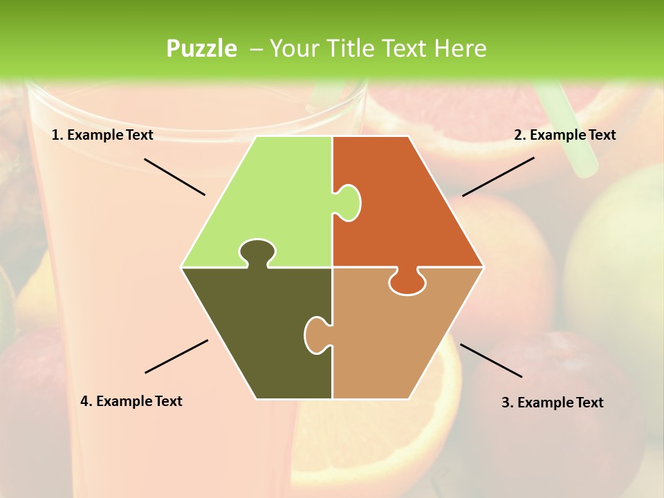 White Stack Juice PowerPoint Template