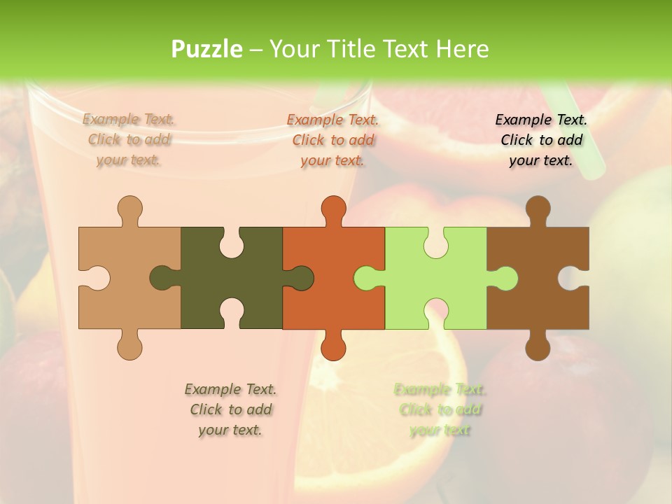 White Stack Juice PowerPoint Template