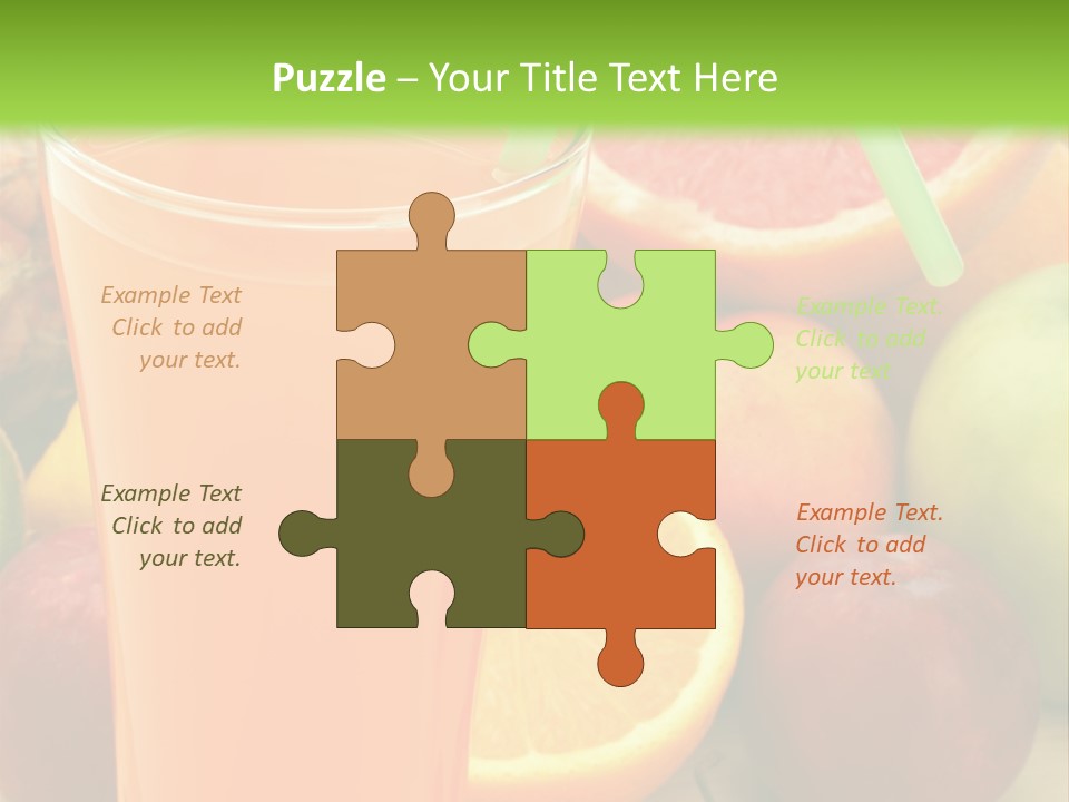 White Stack Juice PowerPoint Template