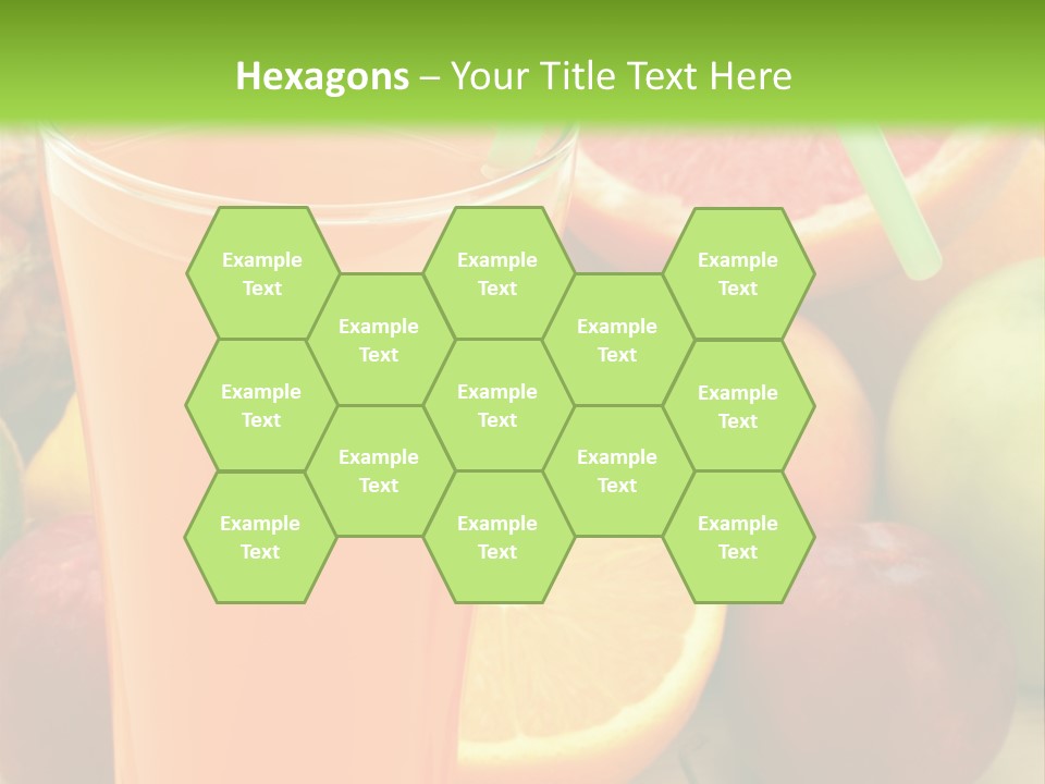 White Stack Juice PowerPoint Template