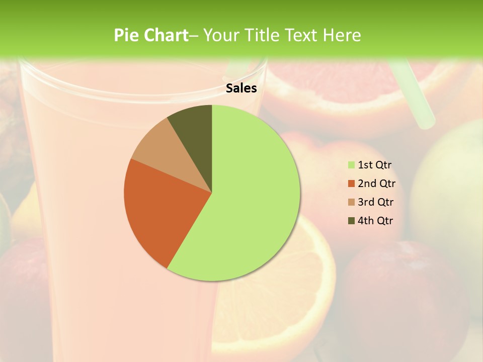 White Stack Juice PowerPoint Template