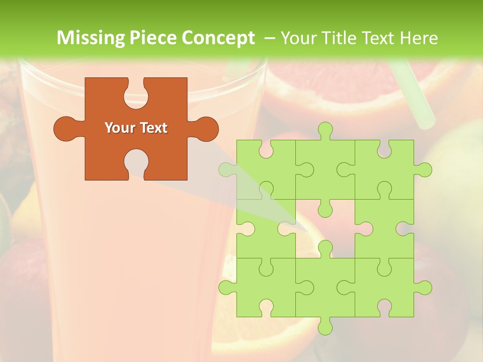 White Stack Juice PowerPoint Template