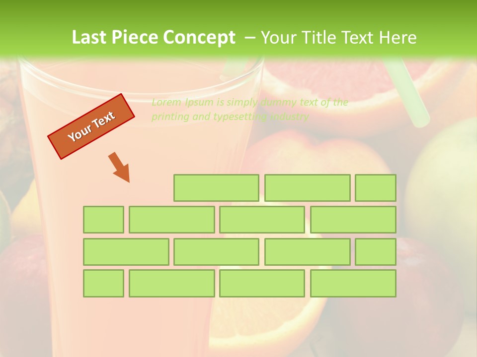 White Stack Juice PowerPoint Template