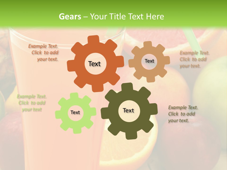 White Stack Juice PowerPoint Template