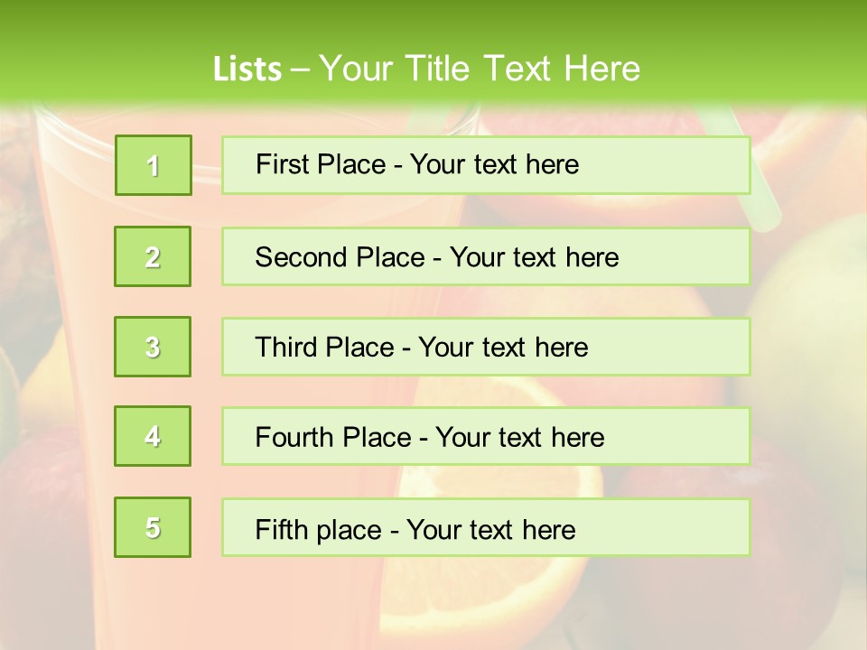White Stack Juice PowerPoint Template