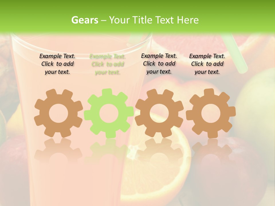 White Stack Juice PowerPoint Template