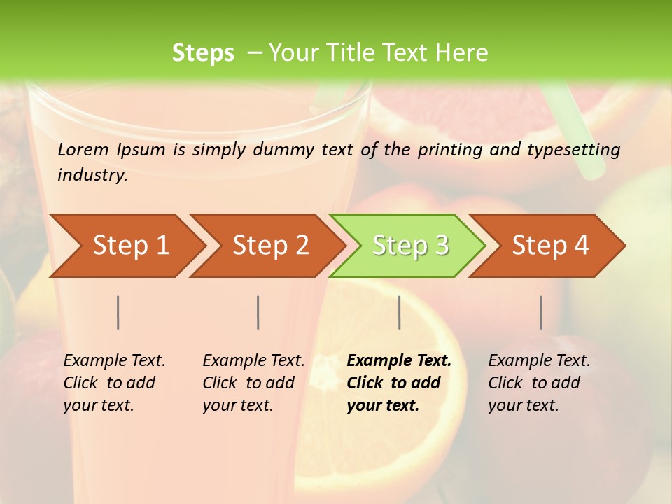 White Stack Juice PowerPoint Template