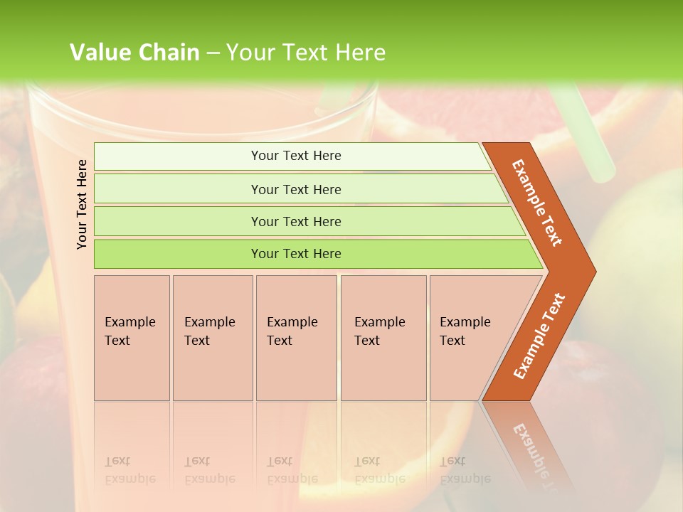 White Stack Juice PowerPoint Template