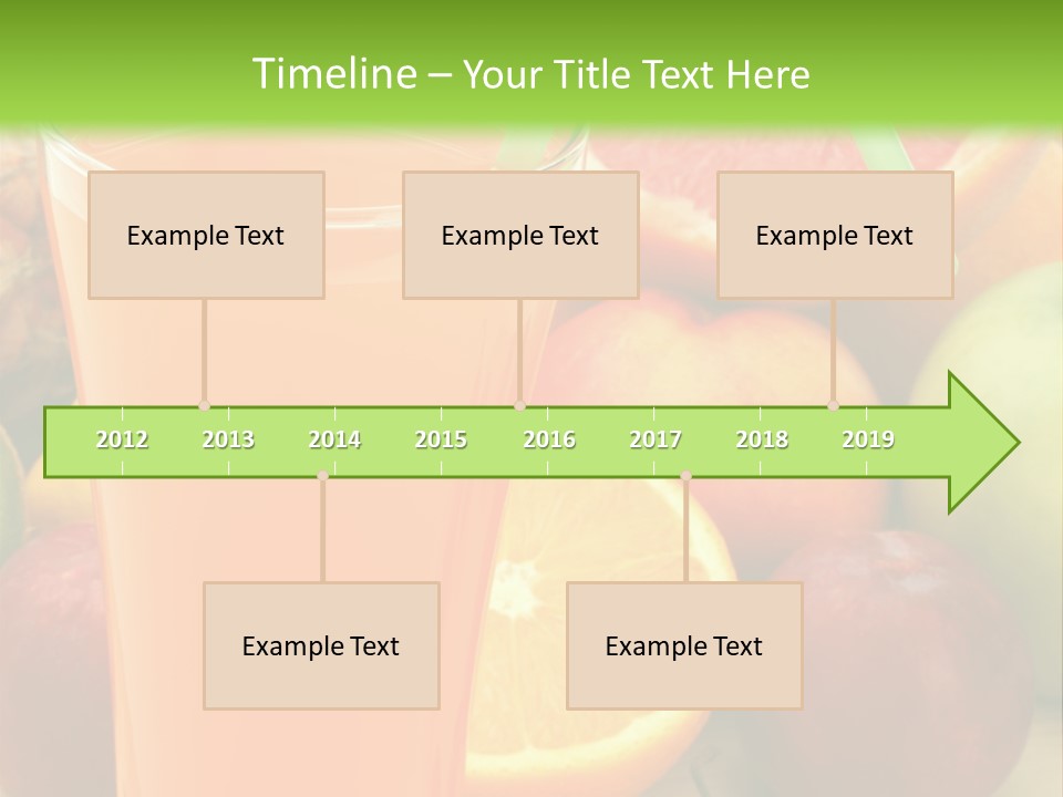 White Stack Juice PowerPoint Template