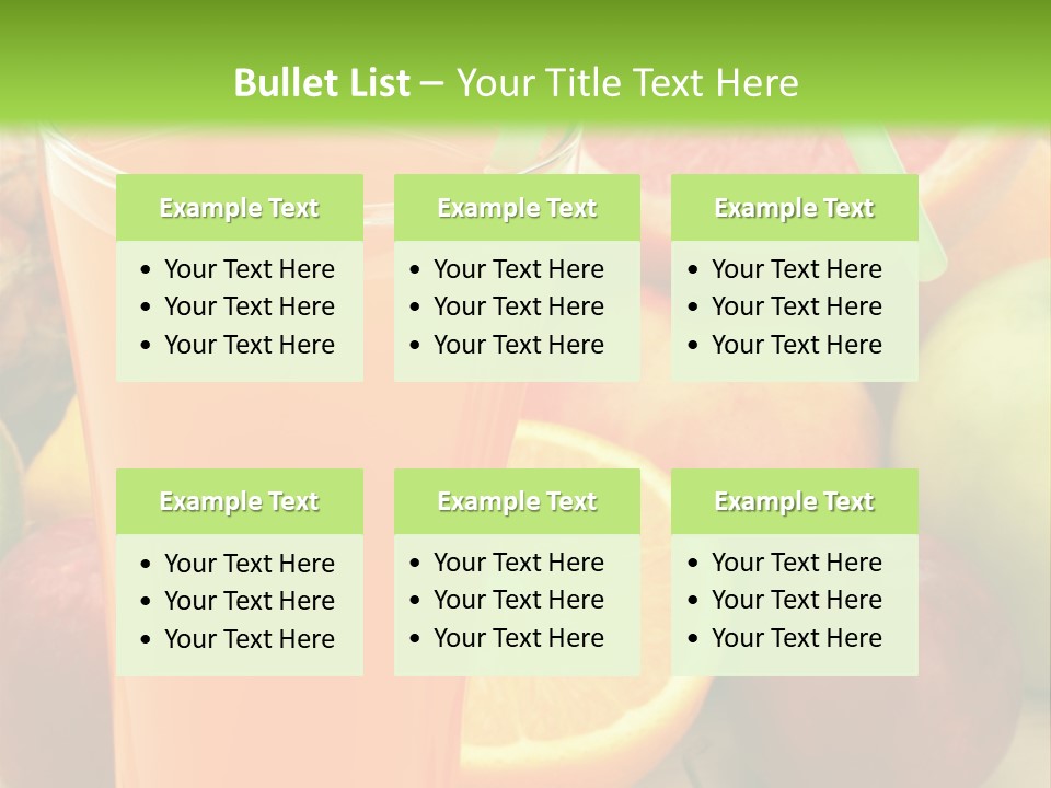 White Stack Juice PowerPoint Template