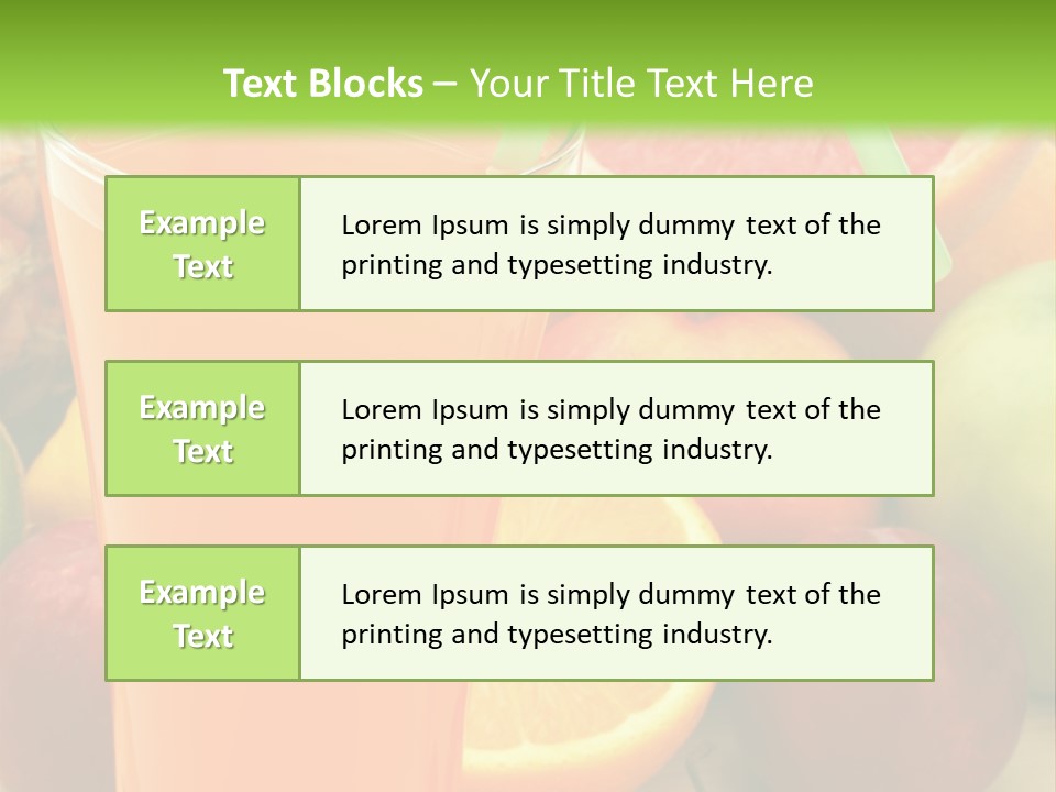 White Stack Juice PowerPoint Template