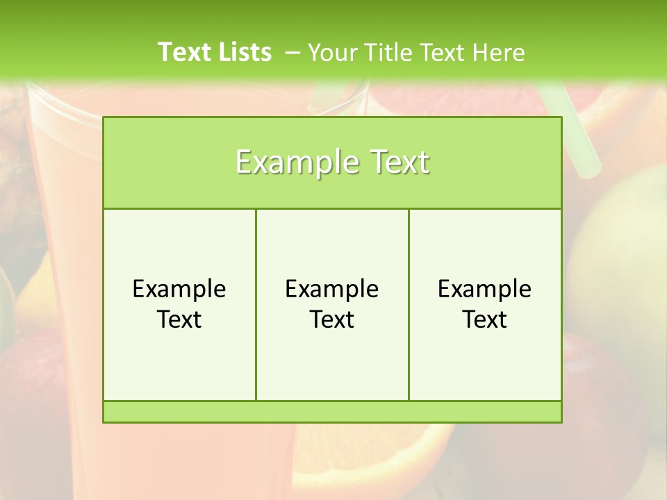 White Stack Juice PowerPoint Template
