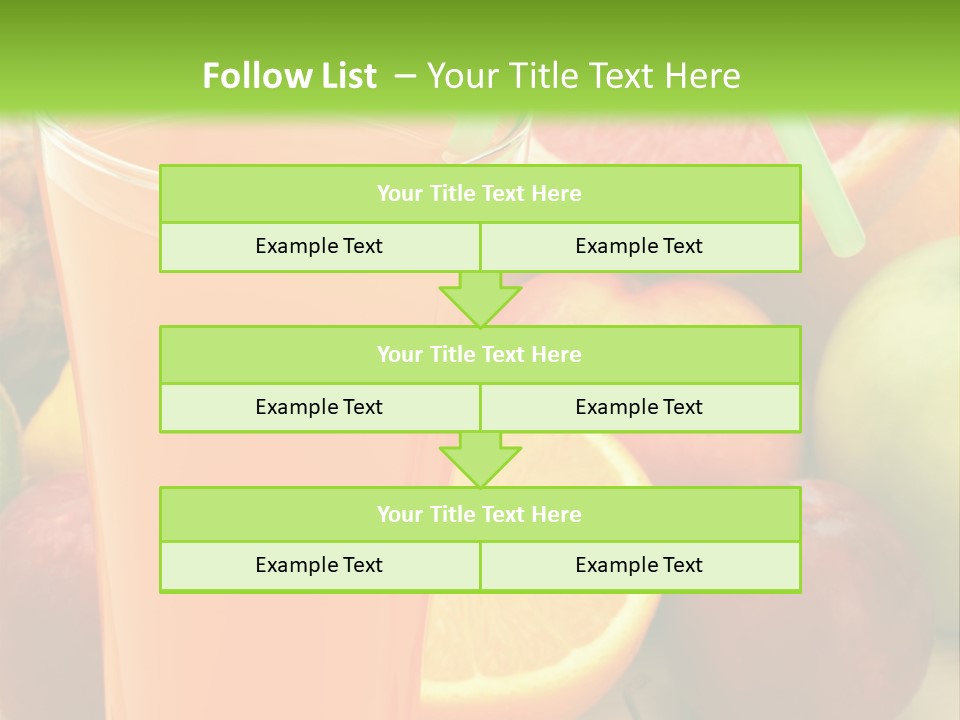 White Stack Juice PowerPoint Template