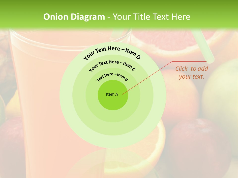 White Stack Juice PowerPoint Template