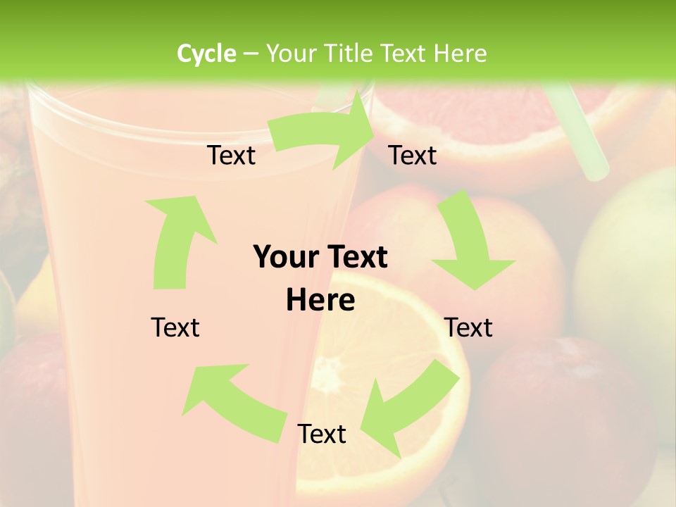 White Stack Juice PowerPoint Template