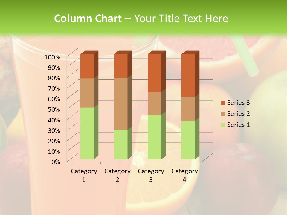White Stack Juice PowerPoint Template