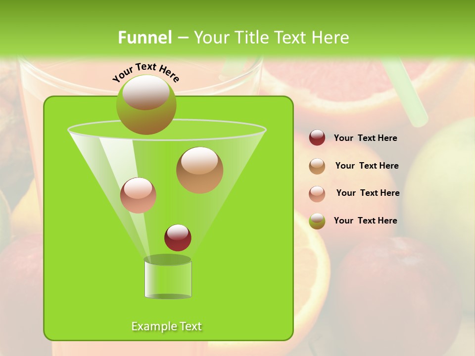 White Stack Juice PowerPoint Template