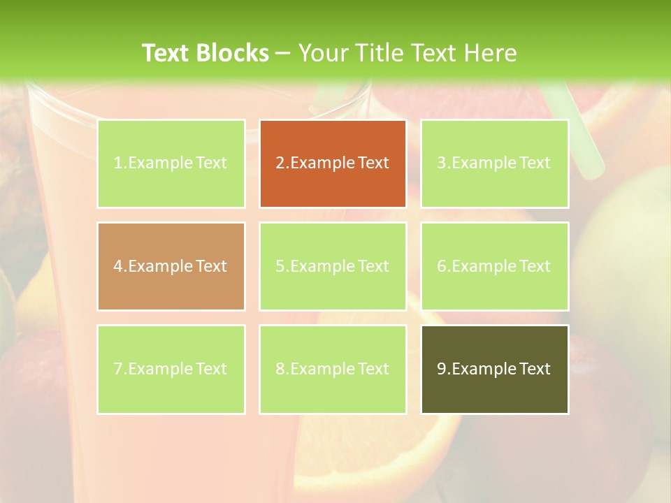 White Stack Juice PowerPoint Template