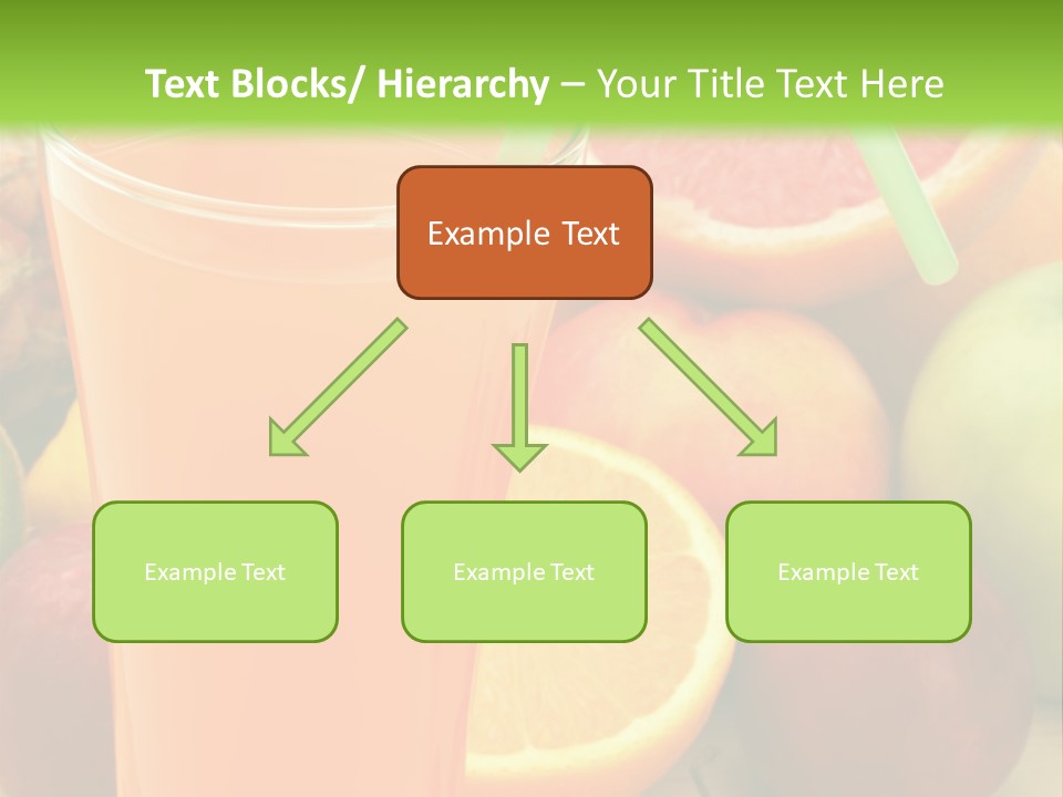 White Stack Juice PowerPoint Template