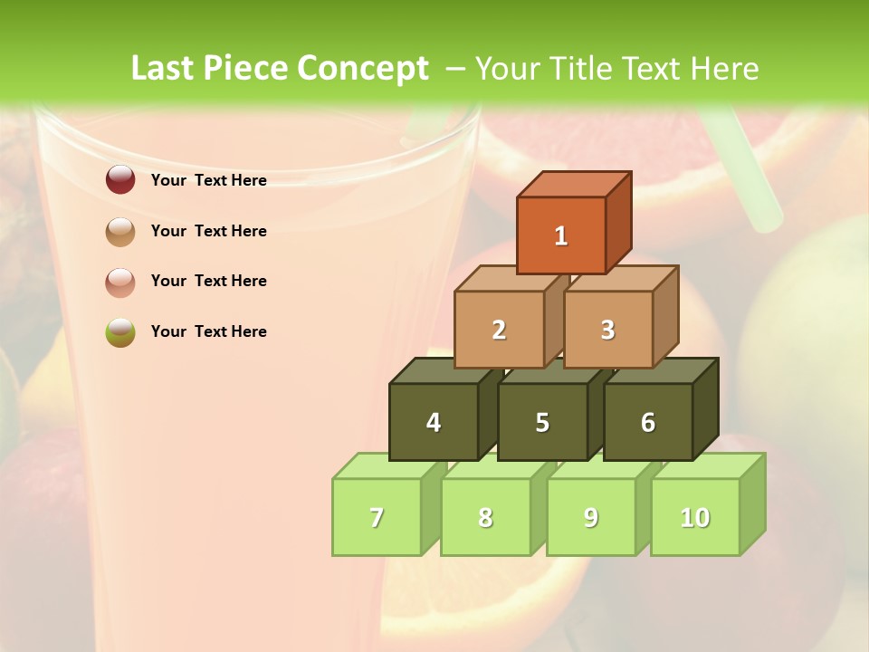 White Stack Juice PowerPoint Template