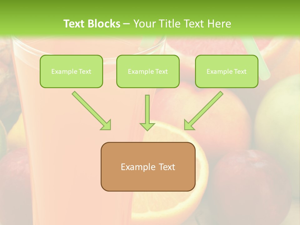 White Stack Juice PowerPoint Template