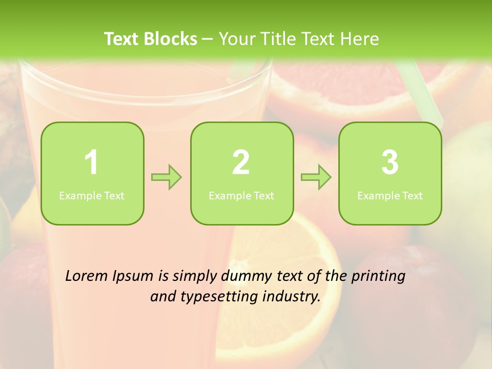 White Stack Juice PowerPoint Template