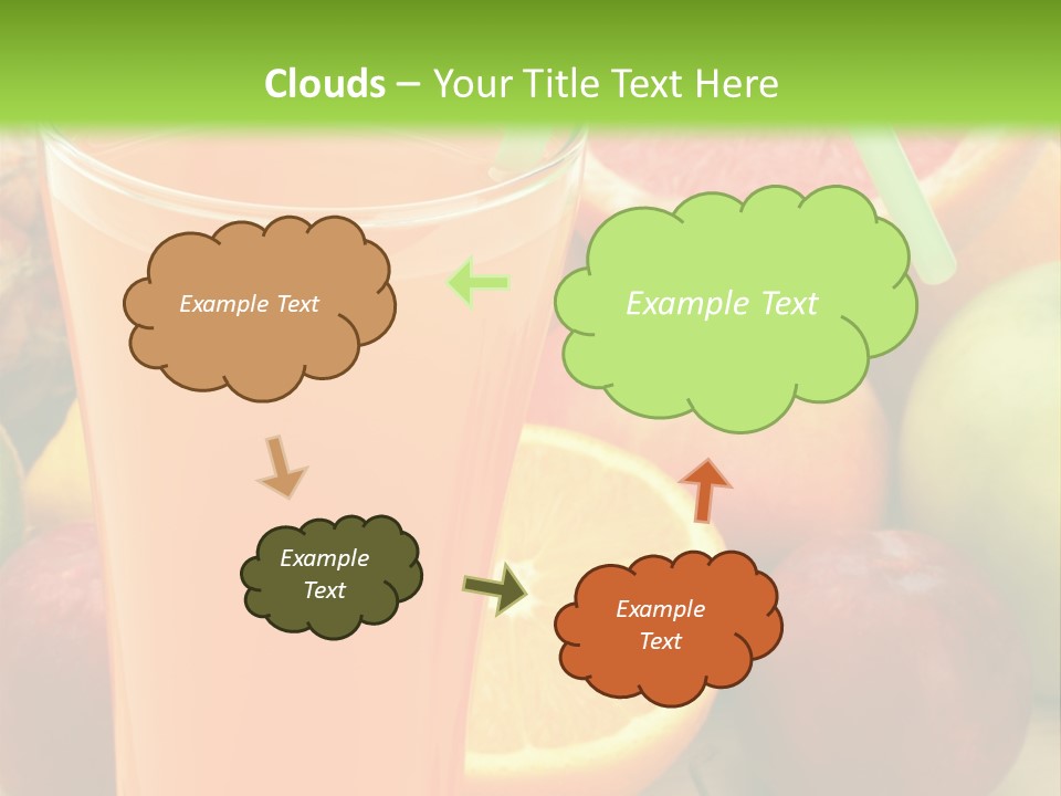 White Stack Juice PowerPoint Template
