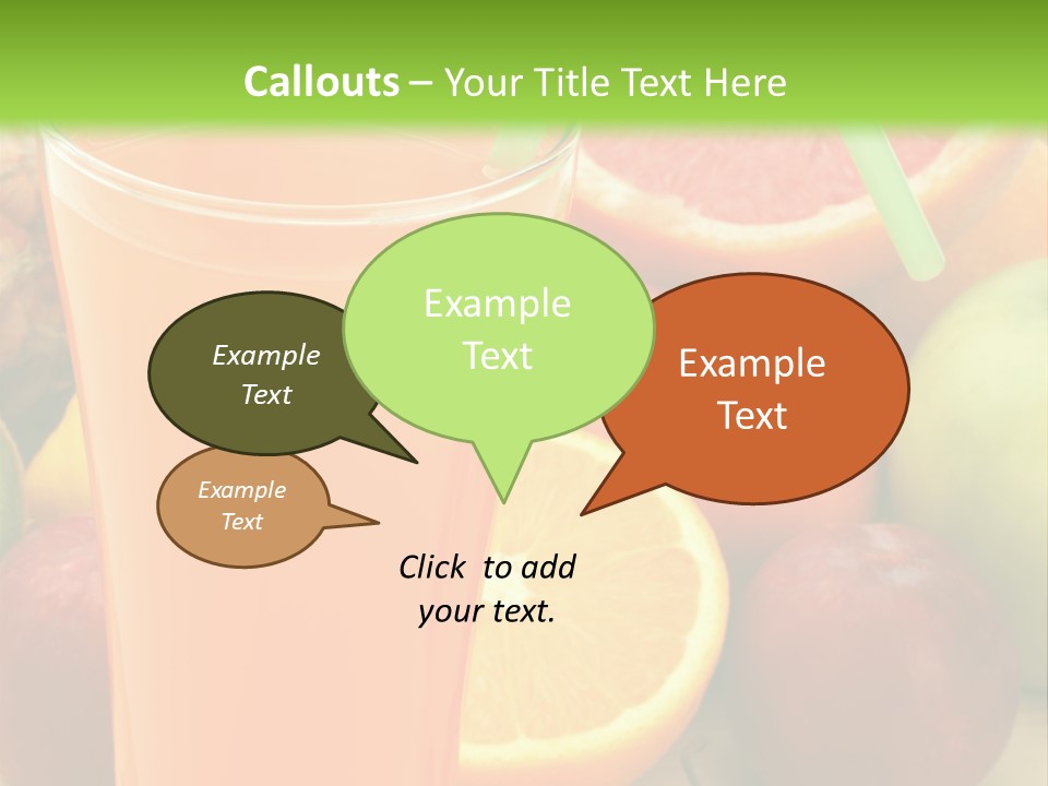 White Stack Juice PowerPoint Template