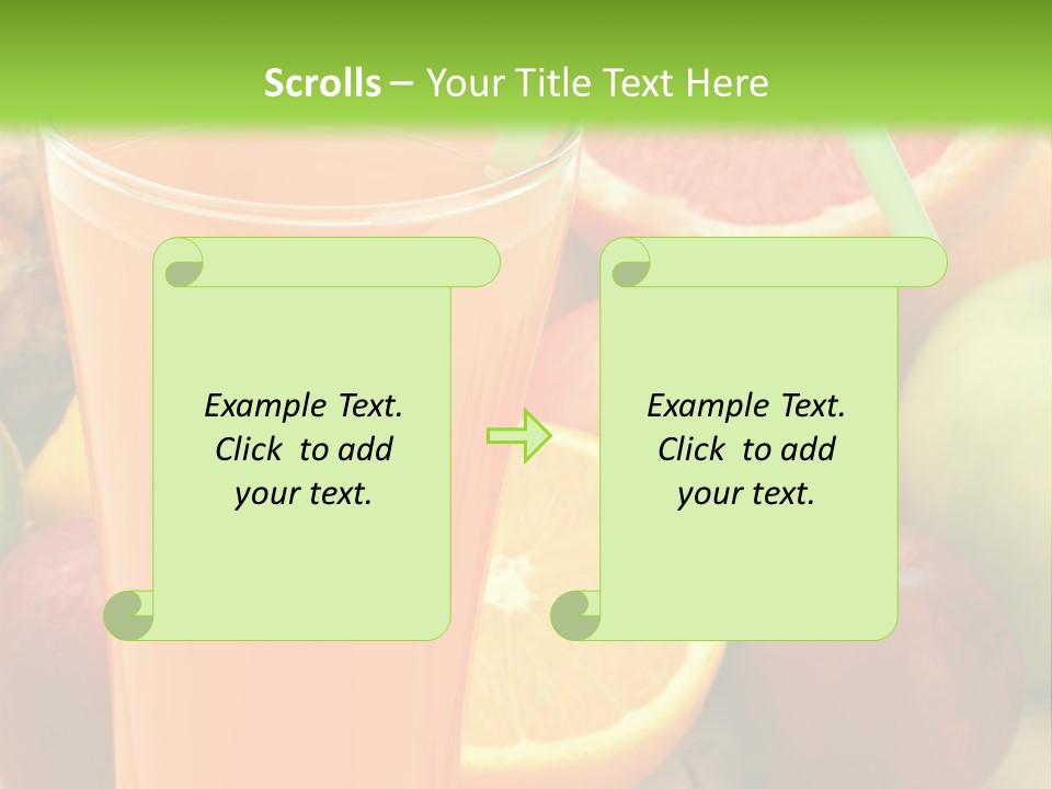 White Stack Juice PowerPoint Template