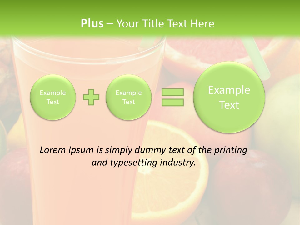 White Stack Juice PowerPoint Template