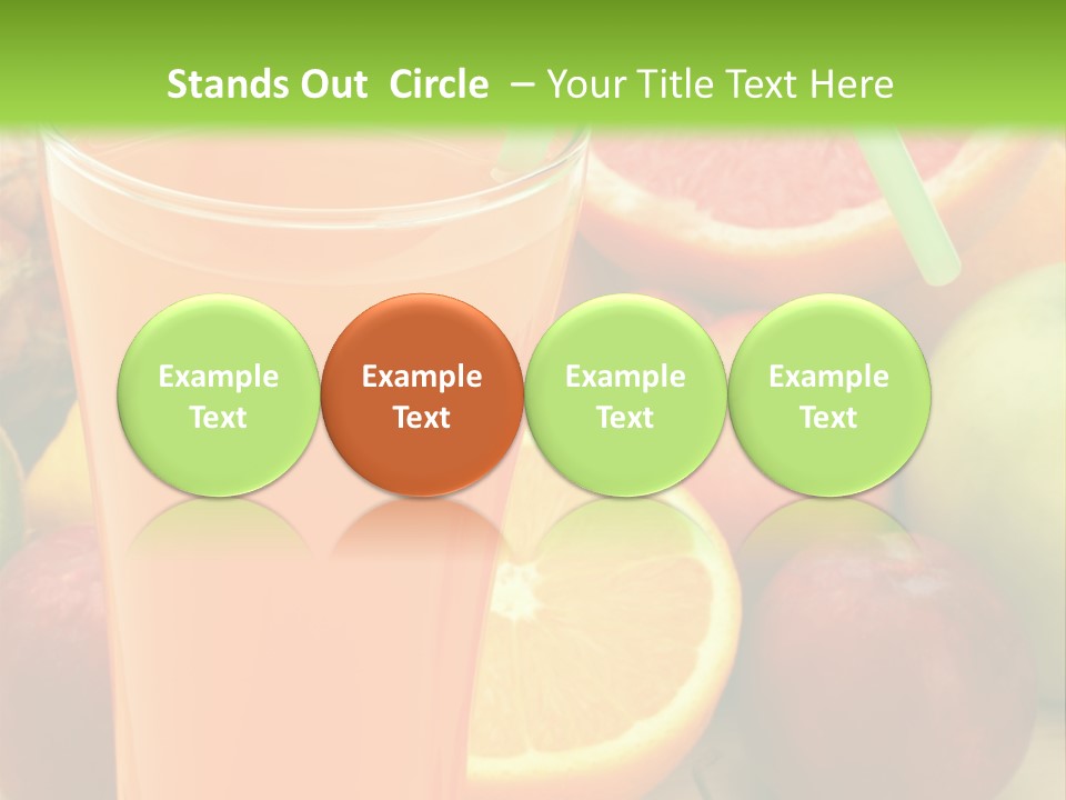 White Stack Juice PowerPoint Template