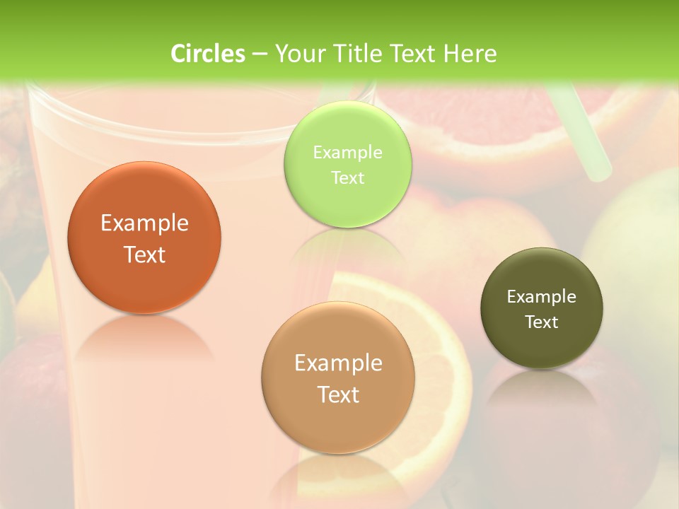White Stack Juice PowerPoint Template