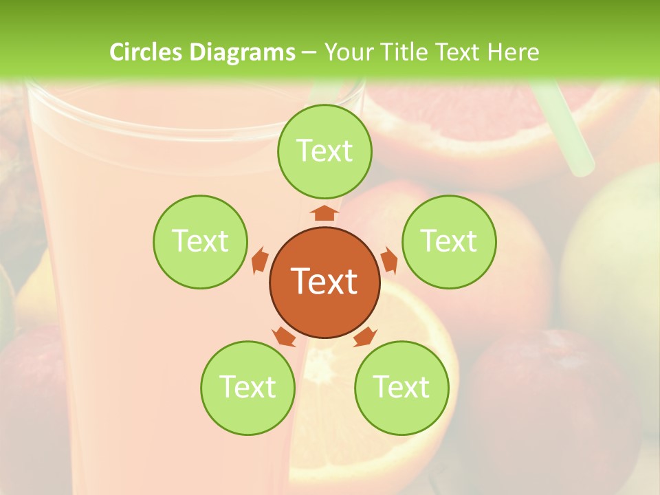 White Stack Juice PowerPoint Template