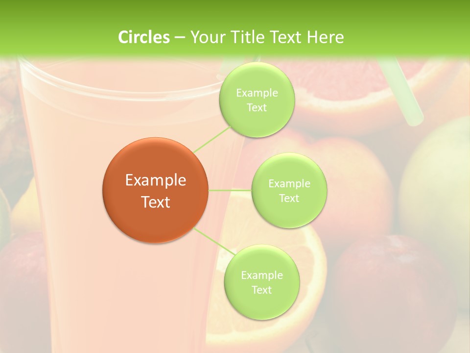 White Stack Juice PowerPoint Template
