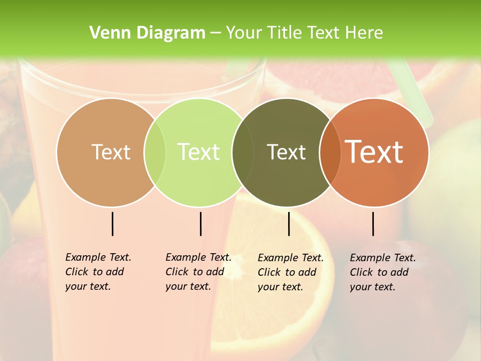 White Stack Juice PowerPoint Template