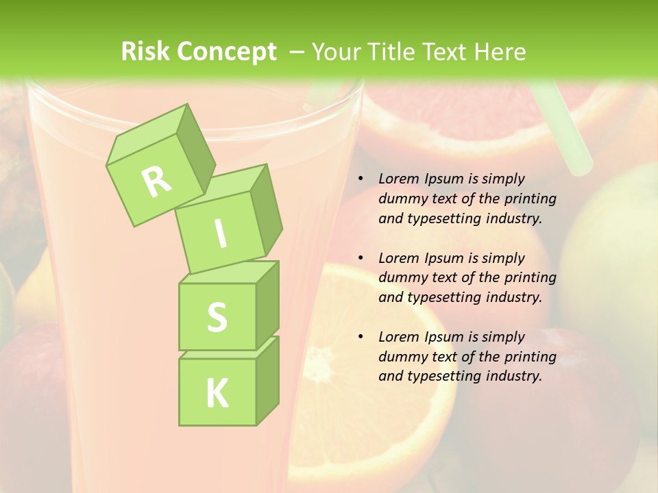 White Stack Juice PowerPoint Template