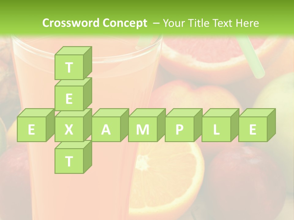 White Stack Juice PowerPoint Template