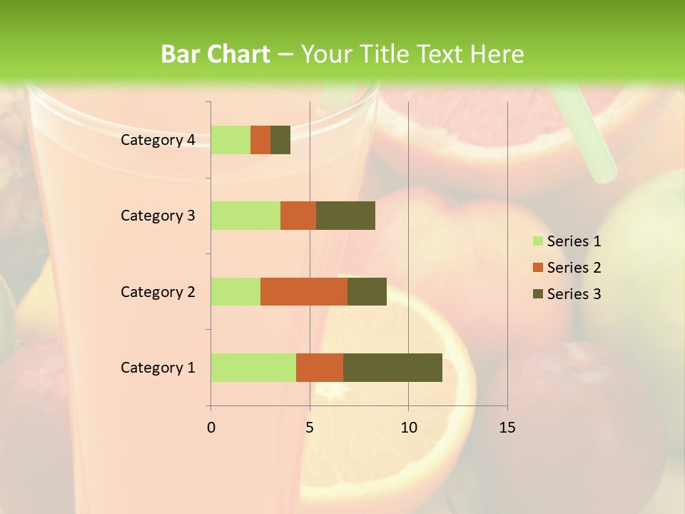 White Stack Juice PowerPoint Template