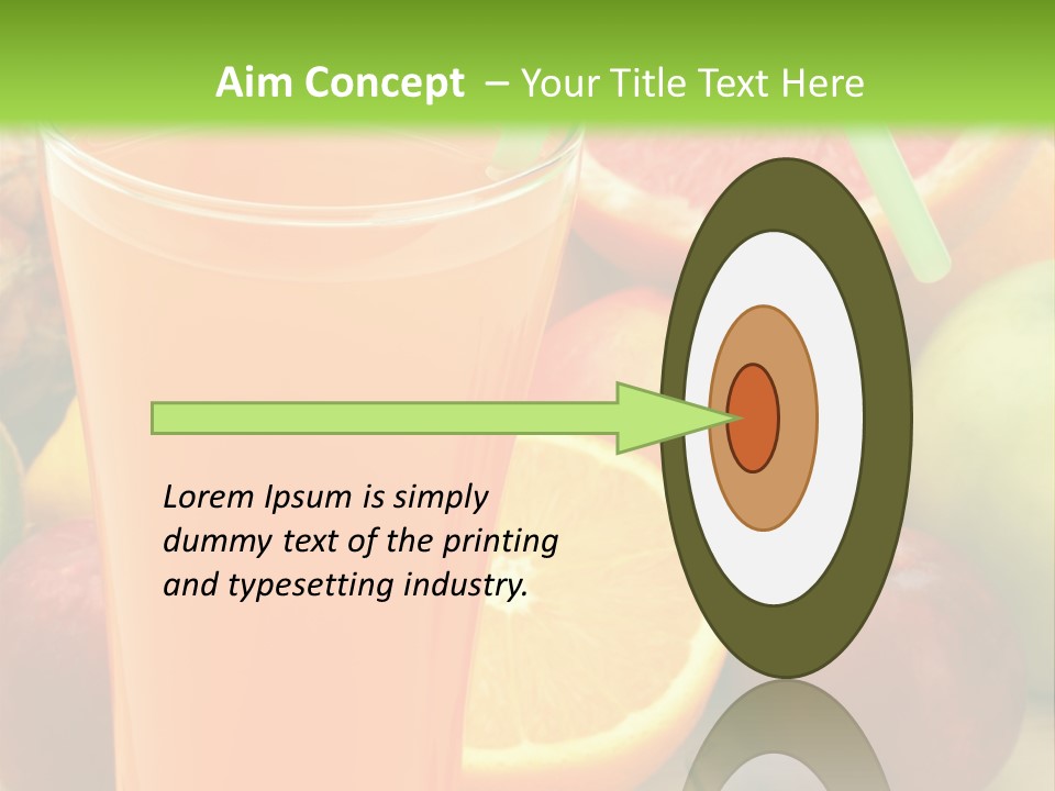 White Stack Juice PowerPoint Template