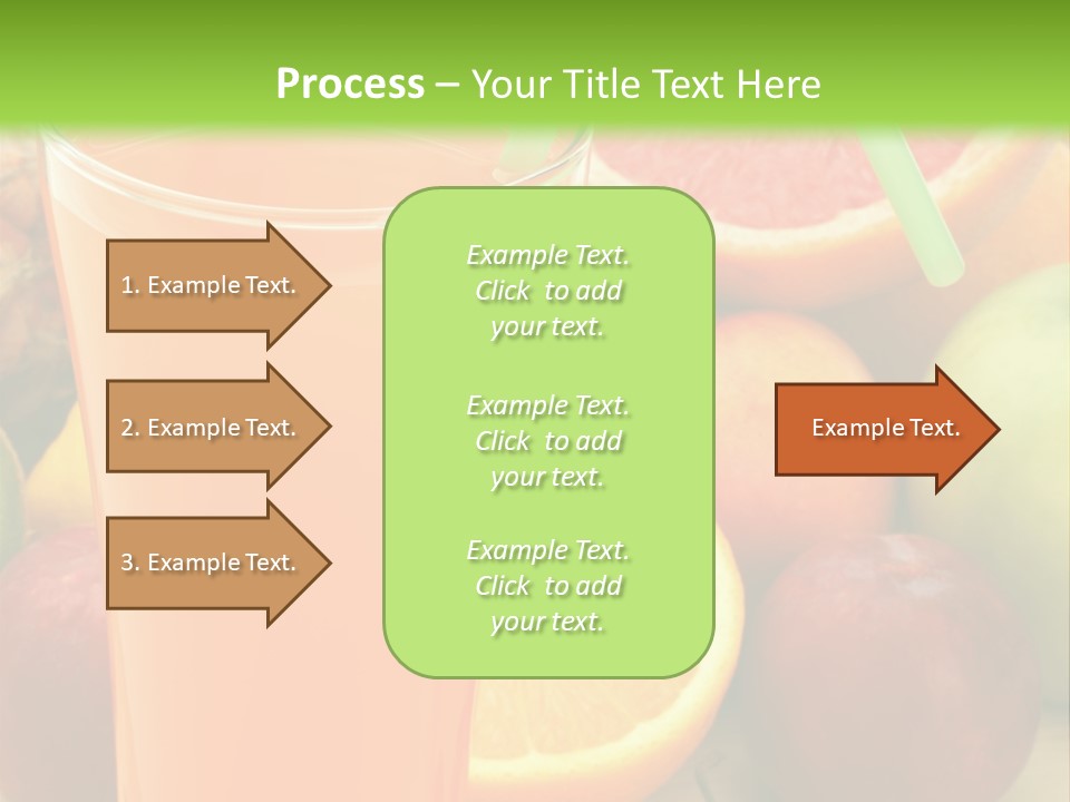 White Stack Juice PowerPoint Template